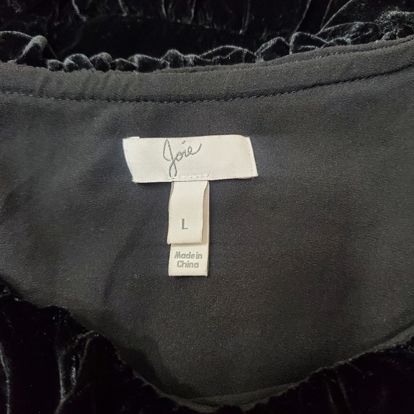 Joie Black Velvet One-Shoulder Dress - Picture 13 of 13